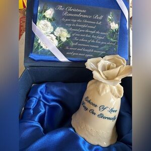 Cream Christmas Remembrance Bell